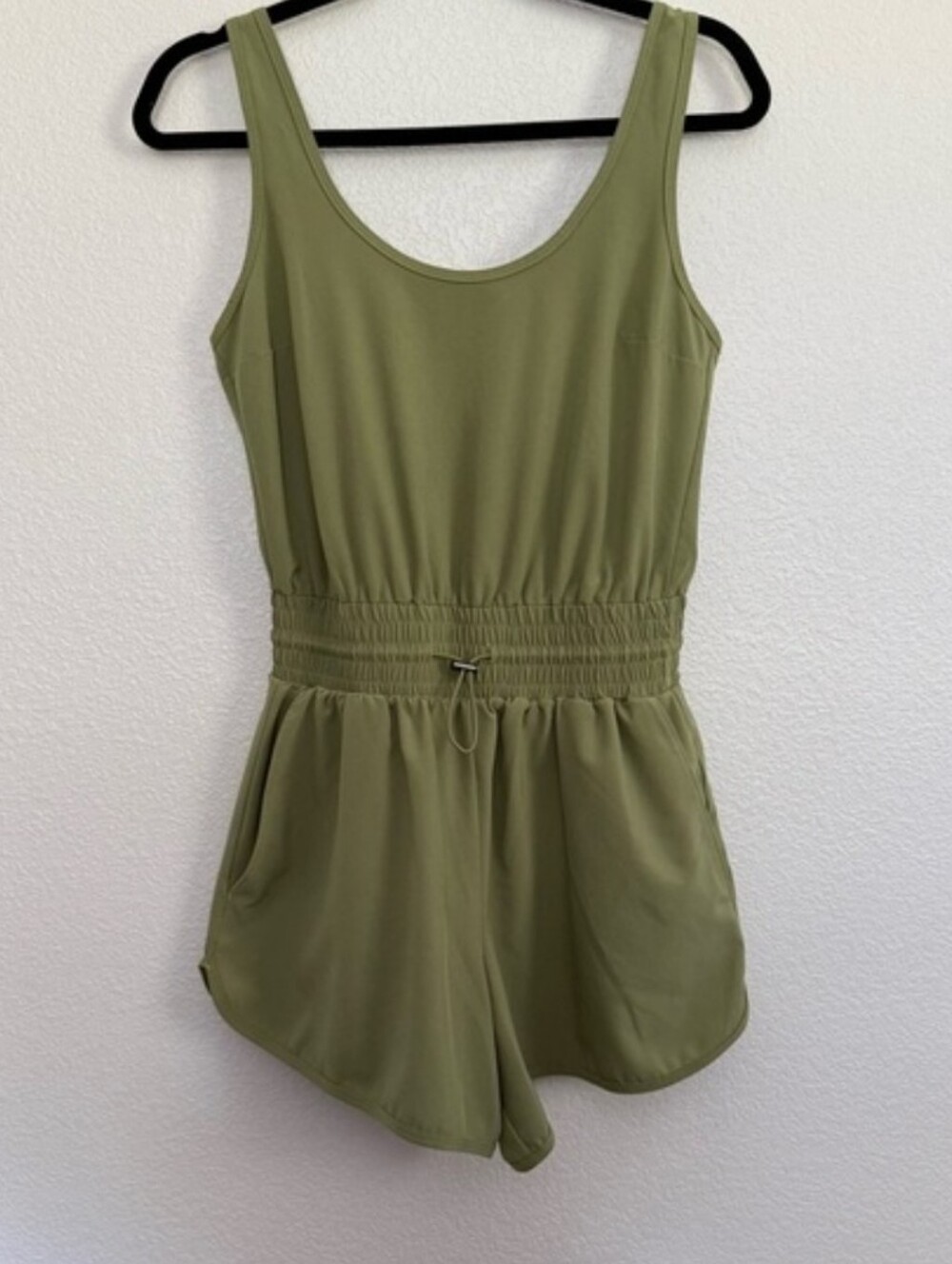 Abercrombie & Fitch Olive Green Travel Romper | Women's Small | Pockets